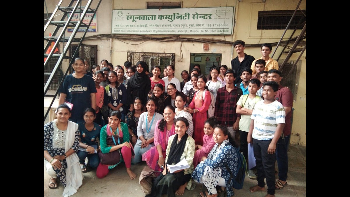 
Beneficiaries from the city's slums at a centre of the Rangoonwala Foundation (India) Trust